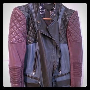Diesel Black Gold leather moto jacket